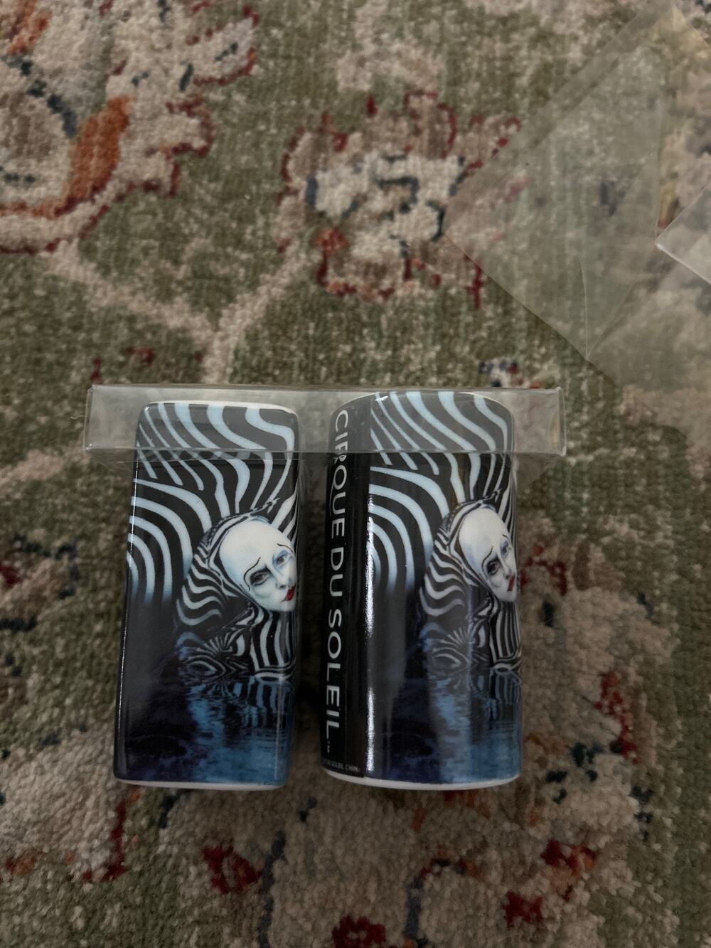Vintage Cirque du Soleil "O" Salt & Pepper Shaker Set - New In Box Las Vegas